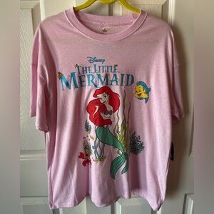 NWT | Disney The Little Mermaid Ariel Graphic Tee Pink XL | Princess Collection